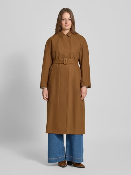 MM by Max Mara Regular Fit Trenchcoat aus Baumwoll-Mix Modell 'ALIBI' Cognac 4
