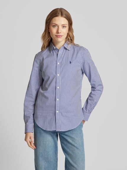 Polo Ralph Lauren Bluzka koszulowa o kroju regular fit z wyhaftowanym logo Królewski niebieski 4