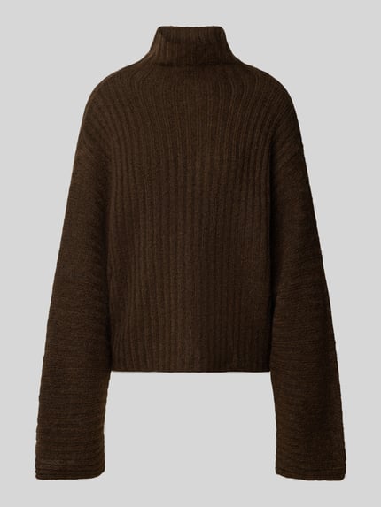 Gina Tricot Pullover mit ausgestelltem Ärmel Schoko 1