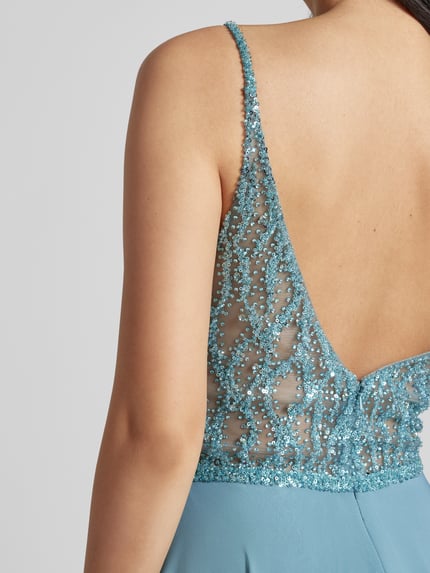 Hey Kyla Cocktailkleid mit Perlen- und Ziersteinbesatz Aqua 3