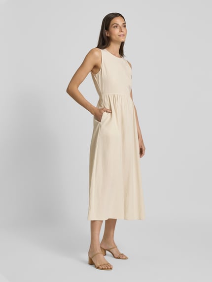 Marc O'Polo A-Linien-Kleid aus Lyocell-Leinen-Mix Sand 1