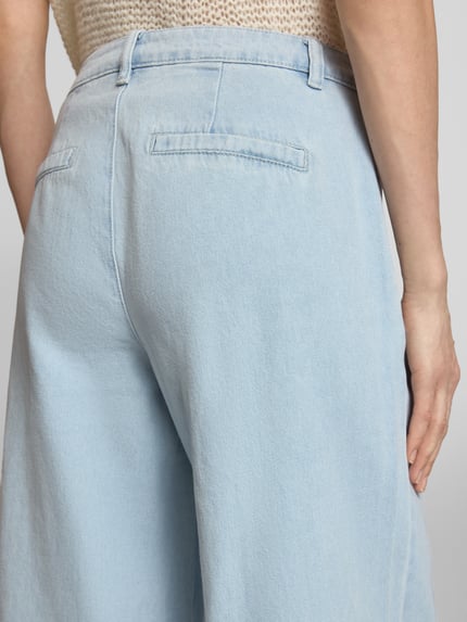 My Essential Wardrobe Jeansy z szeroką nogawką i wpuszczanymi kieszeniami model ‘Winnie’ Jasnoniebieski 3