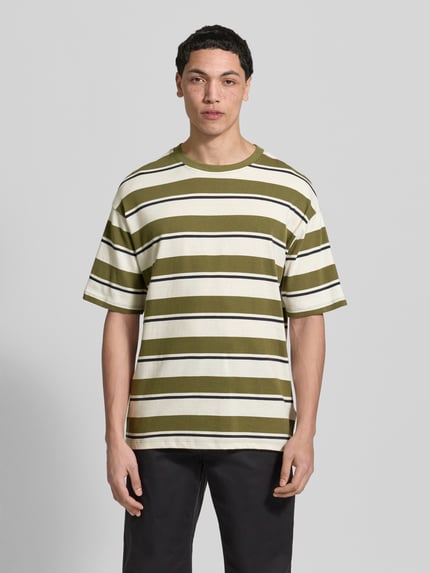 Blend T-Shirt mit Streifenmuster Modell 'KYRAN' Offwhite 4
