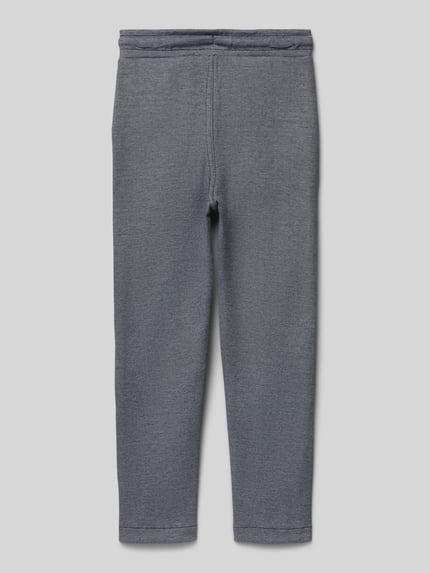 Produktfoto, graue Straight Fit Sweatpants mit Strukturmuster von Blue Seven, elastischer Bund und Eingrifftaschen, Baumwoll-Mix