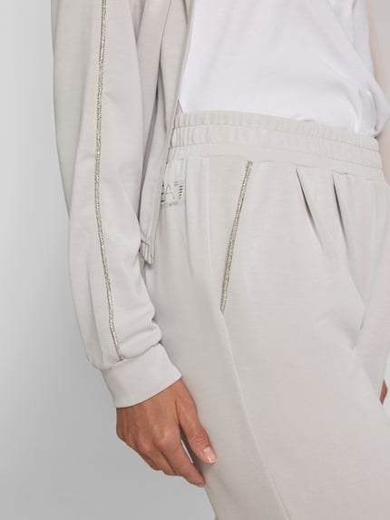 EA7 Emporio Armani Sweatpants mit elastischem Bund Hellgrau 3