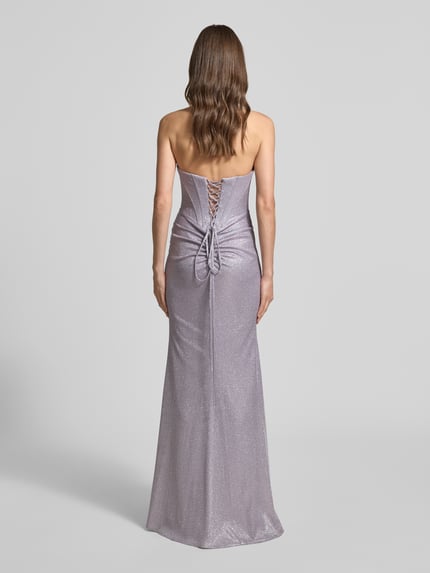 unique Maxikleid mit Schnürung im Off-Shoulder-Look Flieder 5