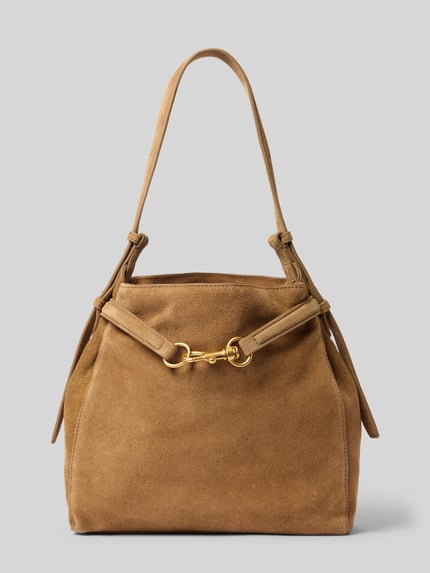 Handtasche aus Rindsleder mit Karabiner Modell 'CHUS' Shop The Look MANNEQUINE