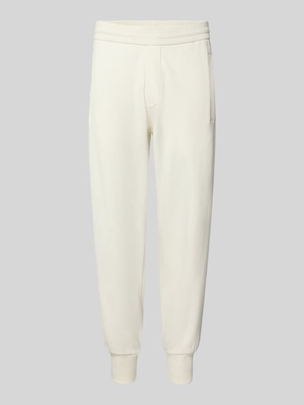BOSS Regular Fit Sweathose mit Label-Detail Offwhite 2