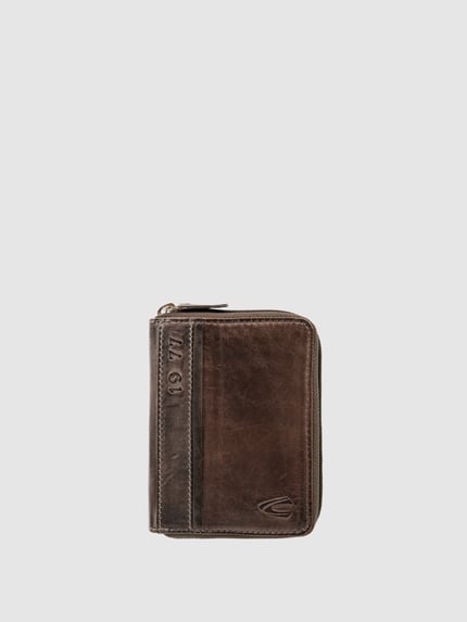 camel active Portemonnee van leer in retro-look Zwart - 1