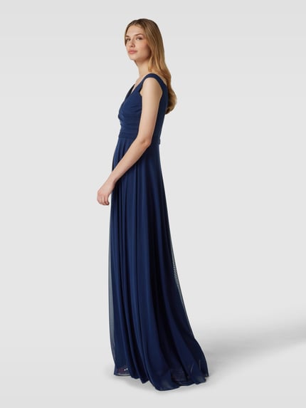 TROYDEN COLLECTION Abendkleid mit breiten Trägern Marine 4