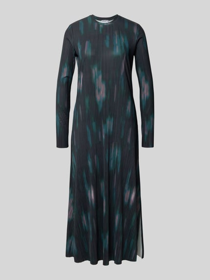 Jake*s Casual Midi-jurk met plissévouwen Zwart - 2