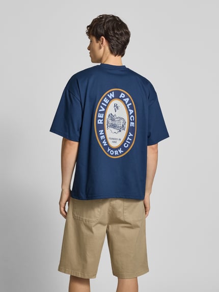 REVIEW T-shirt met ronde hals Donkerblauw - 5