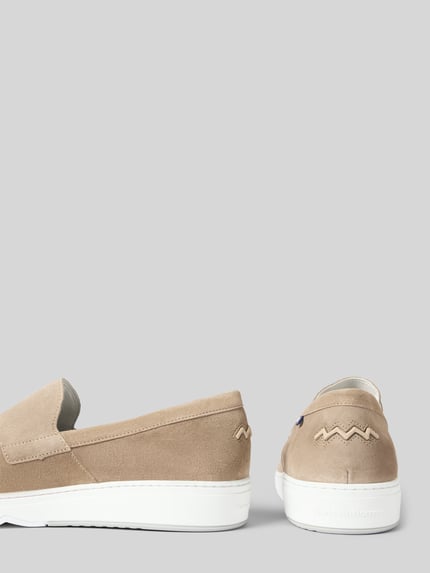 Floris van Bommel Loafer mit Label-Detail Modell 'De Kupster' Beige 2