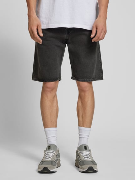 JACK & JONES Baggy fit korte jeans in 5-pocketmodel, model 'ALEX' Zwart - 4