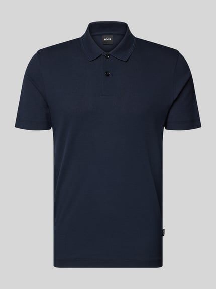 Produktfoto, Regular Fit Poloshirt aus Baumwoll-Mix Modell 'PARLAY 240' von BOSS, efekt: jednolity kolor, krój: krój regular fit, naszywka z logo, kołnierzyk polo, dekolt w serek, zapięcie na 2 guziki, rękaw: krótki rękaw, materiał: mieszanka bawełny