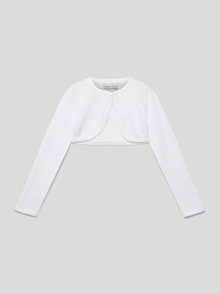 Happy Girls Bolero aus Effektgarn mit Muschelsaum Weiss 1