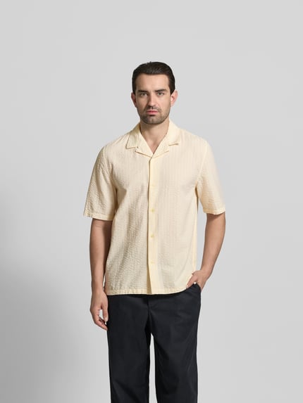Officine Générale Regular Fit Freizeithemd aus Lyocell-Mix Offwhite 4