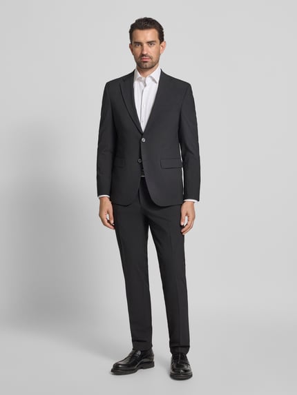 BOSS Slim Fit Anzugsakko aus Schurwoll-Mix Modell 'HARVEY' Black 1