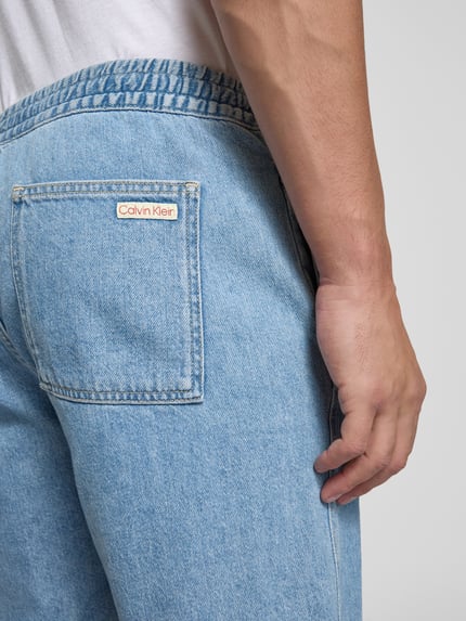Calvin Klein Jeans Regular Fit Jeansshorts mit elastischem Bund Hellblau 3