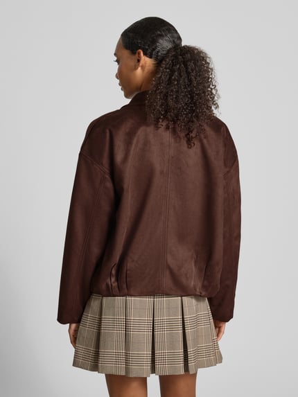 ONLY Regular Fit Blouson in Leder-Optik Modell 'AMBER' Dunkelbraun 5