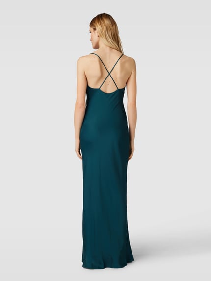 Jake*s Cocktail Abendkleid mit Wasserfall-Ausschnitt Dunkelgruen Melange 5