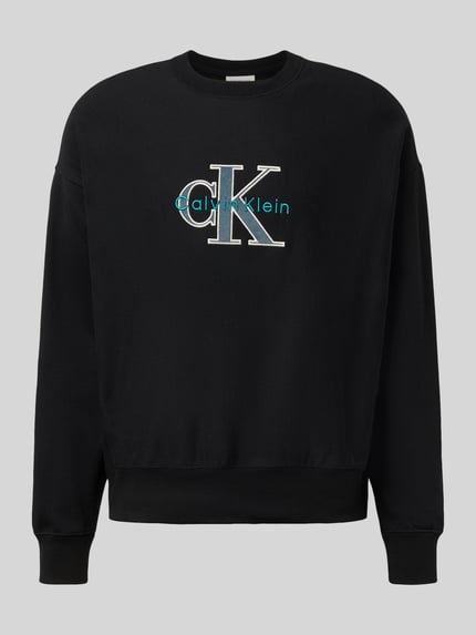 Calvin Klein Jeans Oversized Fit Sweatshirt mit Logo-Stitching Modell 'Premium' Black 2
