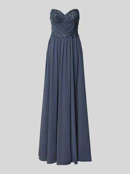 Laona Abendkleid mit Zierstein- und Paillettenbesatz Rauchblau 2