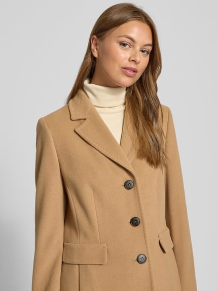 FUCHS SCHMITT Wollmantel mit Kaschmir-Anteil und Pattentaschen Camel 3