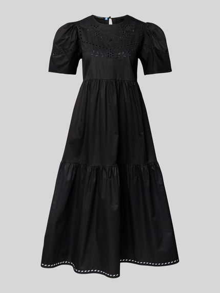 Scotch & Soda Midikleid mit Lochstickerei Black 2