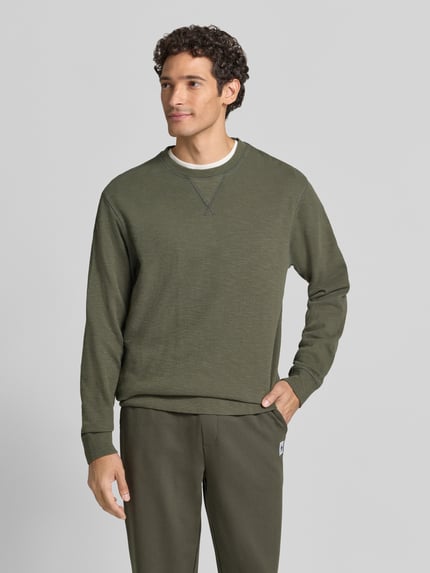 Scotch & Soda bluza o kroju regular fit z mieszanki bawełny Ciemnozielony 4