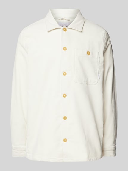 Lindbergh Relaxed fit overshirt met opgestikte borstzak Offwhite - 2