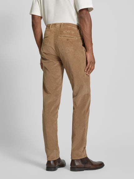 Brax Slim fit corduroy broek met achterzakken, model 'Fabio' Beige - 5