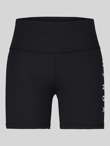 Produktfoto, Elastische Sportshorts mit Logo-Print Modell 'PUMA X HYROX ESS SHORT' von PUMA, schwarz, glatte Textur, Damen Sportshorts von PUMA Performance