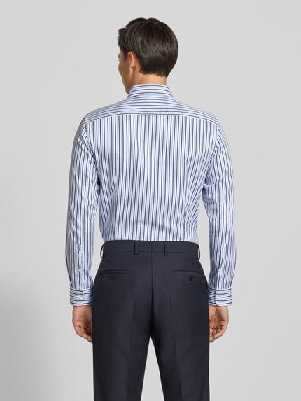 Jake*s Businesshemd mit feinen Streifen Bleu 5
