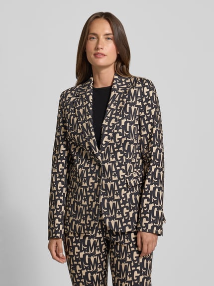 Milano Italy Slim fit blazer met reverskraag Grafiet - 4