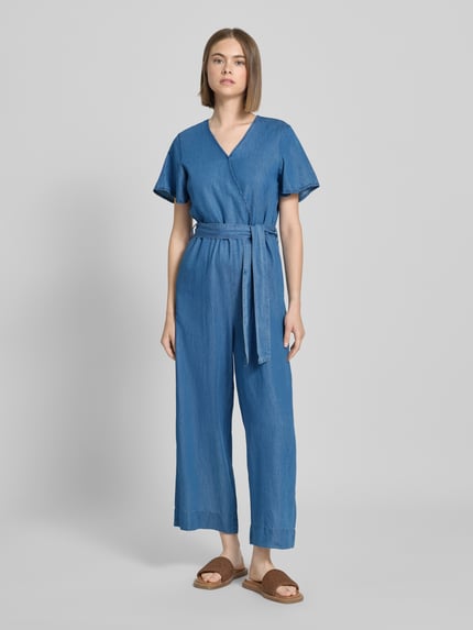 ONLY Relaxed fit jumpsuit van een mix van katoen en lyocell, model 'BEA HANNA' Jeansblauw - 4