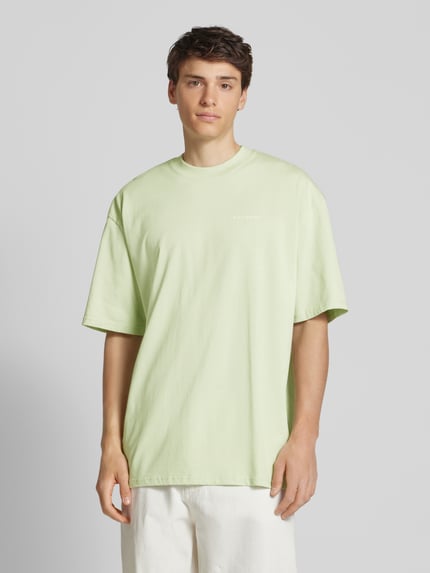 PEGADOR Oversized T-shirt met labelprint Mintgroen - 4