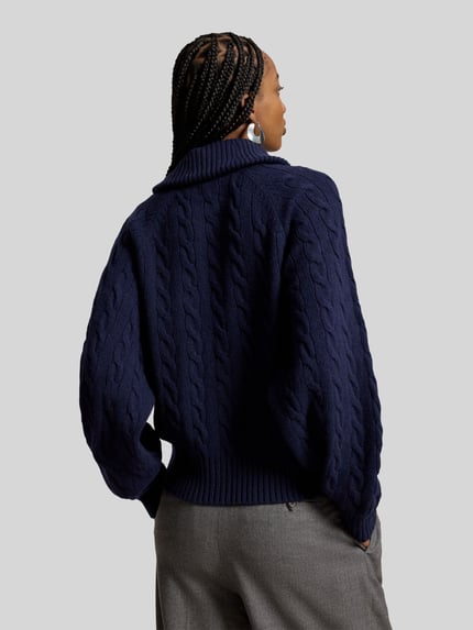 Polo Ralph Lauren Kardigan rozpinany o kroju relaxed fit z mieszanki wełny i kaszmiru Granatowy 5