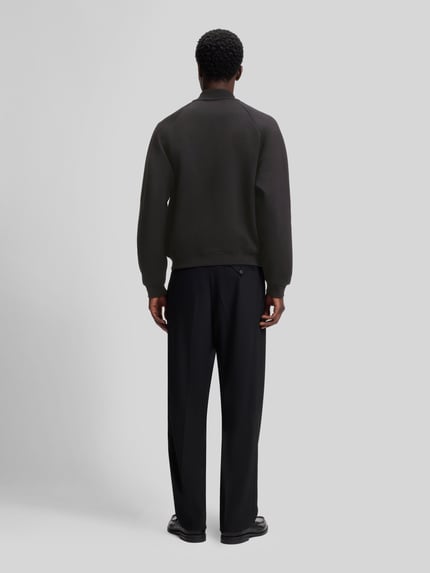 HUGO Oversize Fit Sweatjacke aus Baumwoll-Mix Modell 'Dabins' Black 5