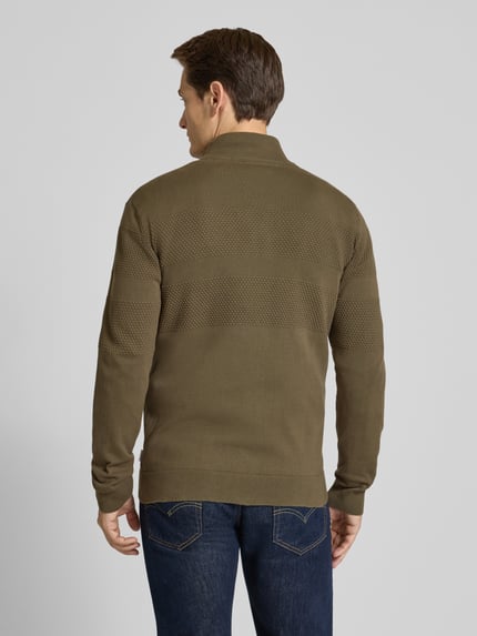 Lindbergh Cardigan mit Stehkragen und Reißverschluss Schlamm 5