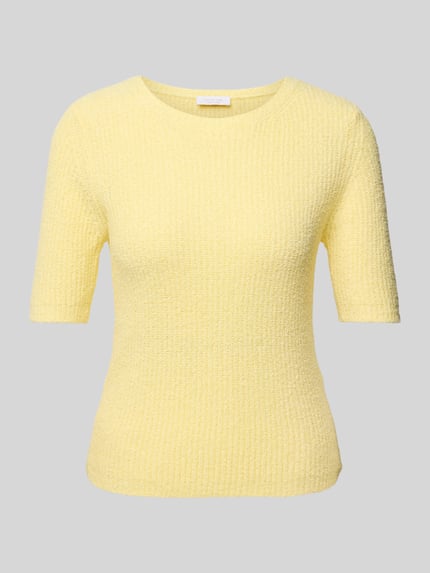 Rich & Royal Strickpullover mit 1/2-Ärmel Hellgelb 2
