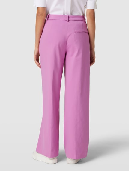 Marc O'Polo Flared Stoffhose im unifarbenen Design Fuchsia 5