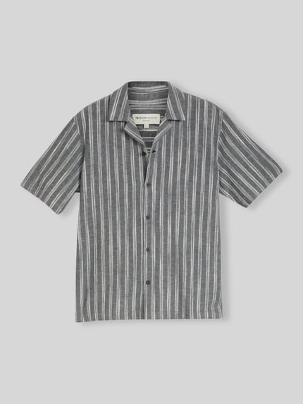 Tom Tailor Denim Relaxed Fit Freizeithemd aus Baumwoll-Leinen-Mix Hellgrau 2