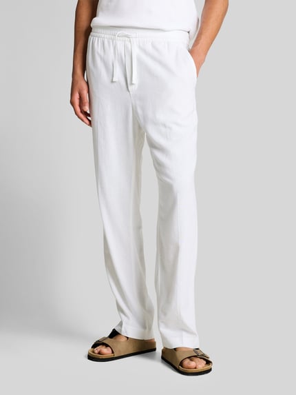Tom Tailor Denim Regular Fit Hose aus Viskose-Leinen-Mix Weiss 4