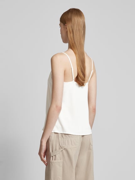 PIECES Relaxed Fit Blusentop mit Spitzenbesatz Modell 'TIFFANY' Weiss 5