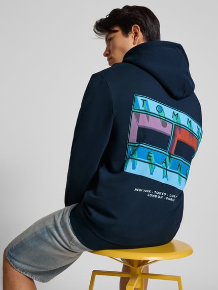 Tommy Jeans Regular Fit Hoodie aus reiner Baumwolle  Marine 3