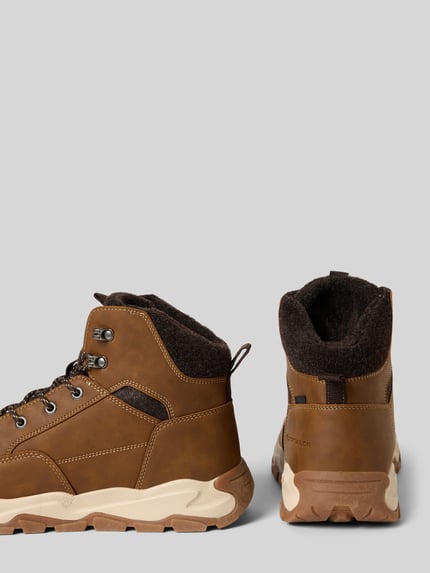 Tom Tailor Schnürstiefel aus wasserabweisendem Material Cognac 2