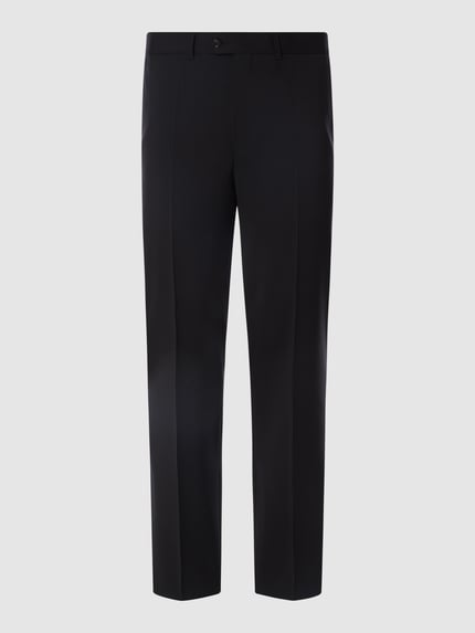 Eduard Dressler Shaped Fit Anzughose aus Schurwolle Modell 'Janis' Black 1