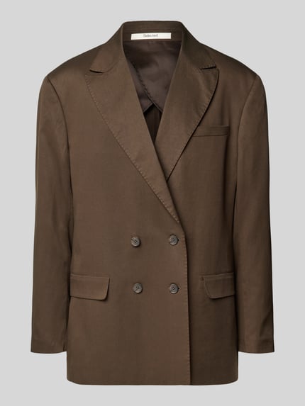Selected Regular Fit Anzugsakko aus reinem Lyocell Dunkelbraun 2