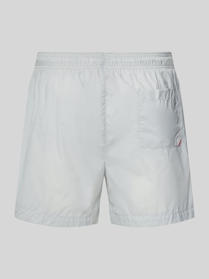 HUGO Badeshorts mit Label Print Modell 'HAITI' Mittelgrau 3